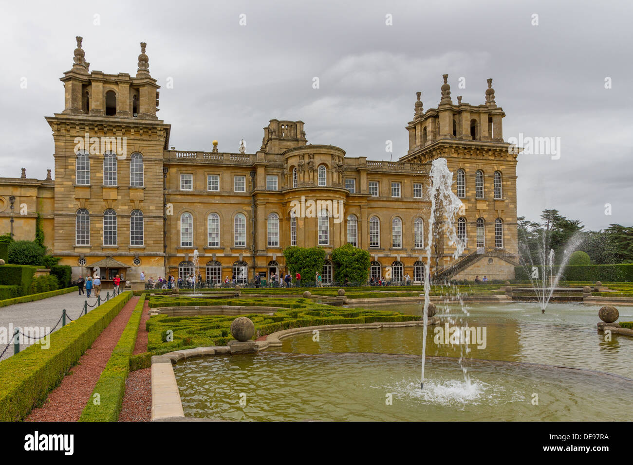 The Water Terrace at Blenheim Palace in Woodstock, Oxfordshire, England Stock Photo