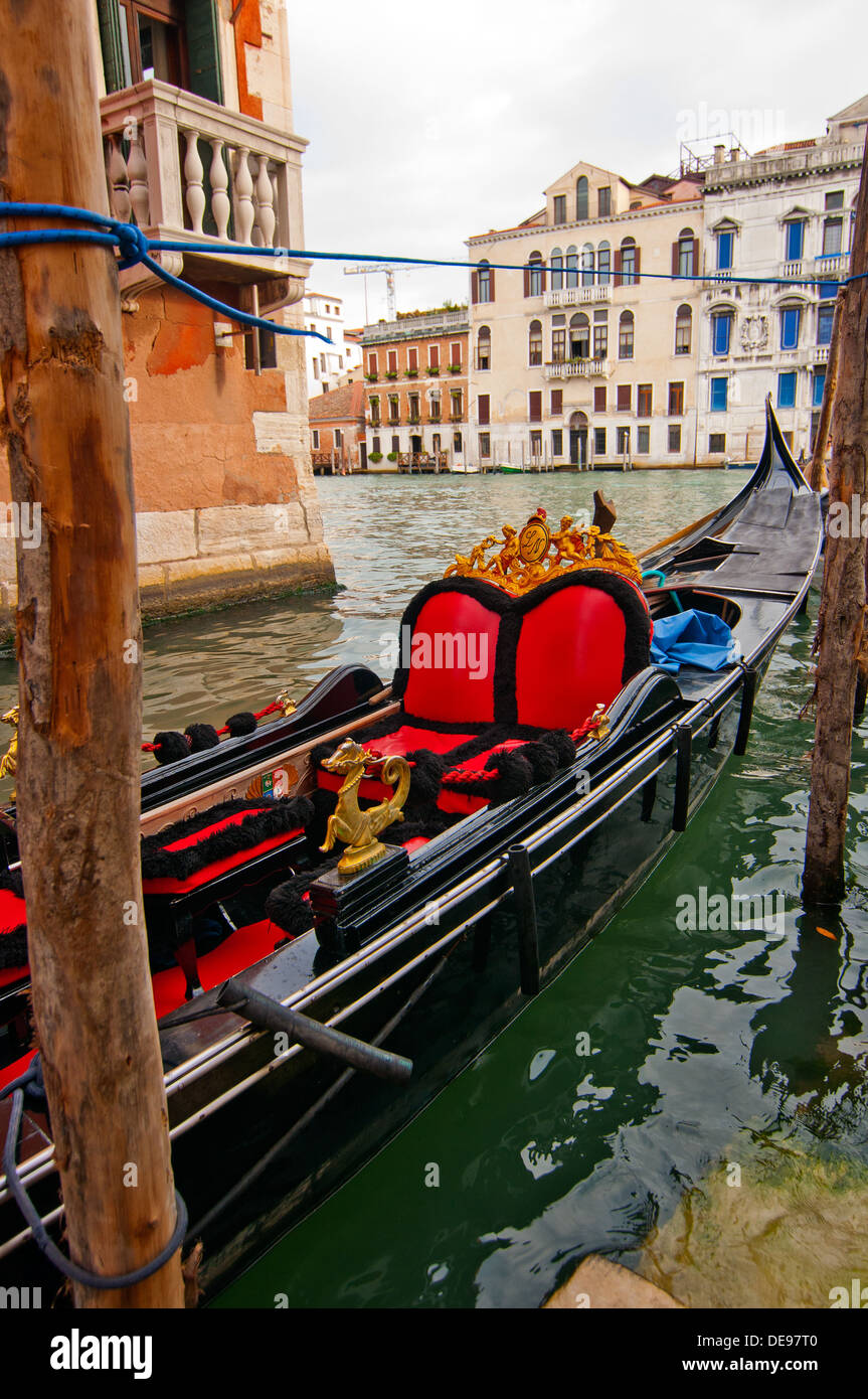 Venice Italy Gondolas on canal , most famous boat Stock Photo - Alamy