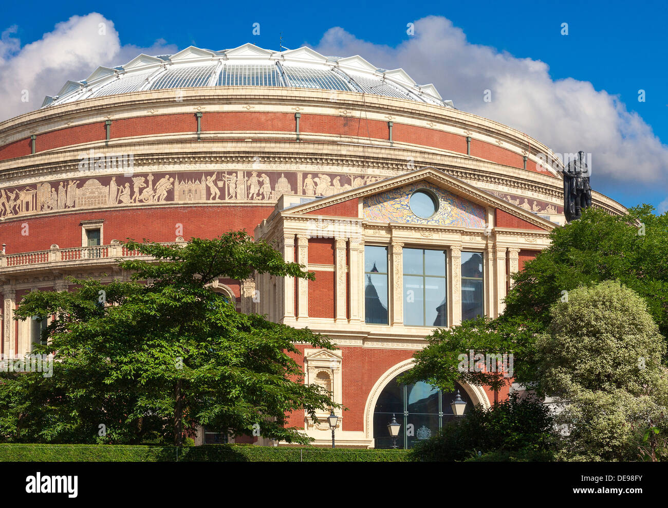 The Royal Albert Hall, London, UK, rear view from Prince Consort Road, Stock Photo