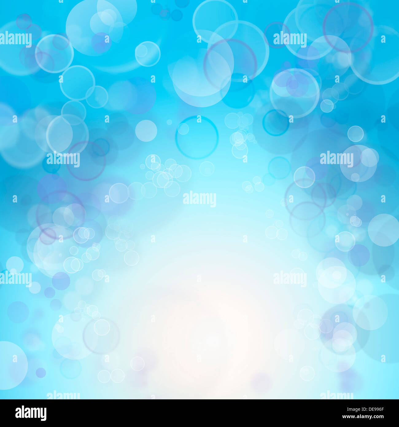 Circles on blue color background Stock Photo