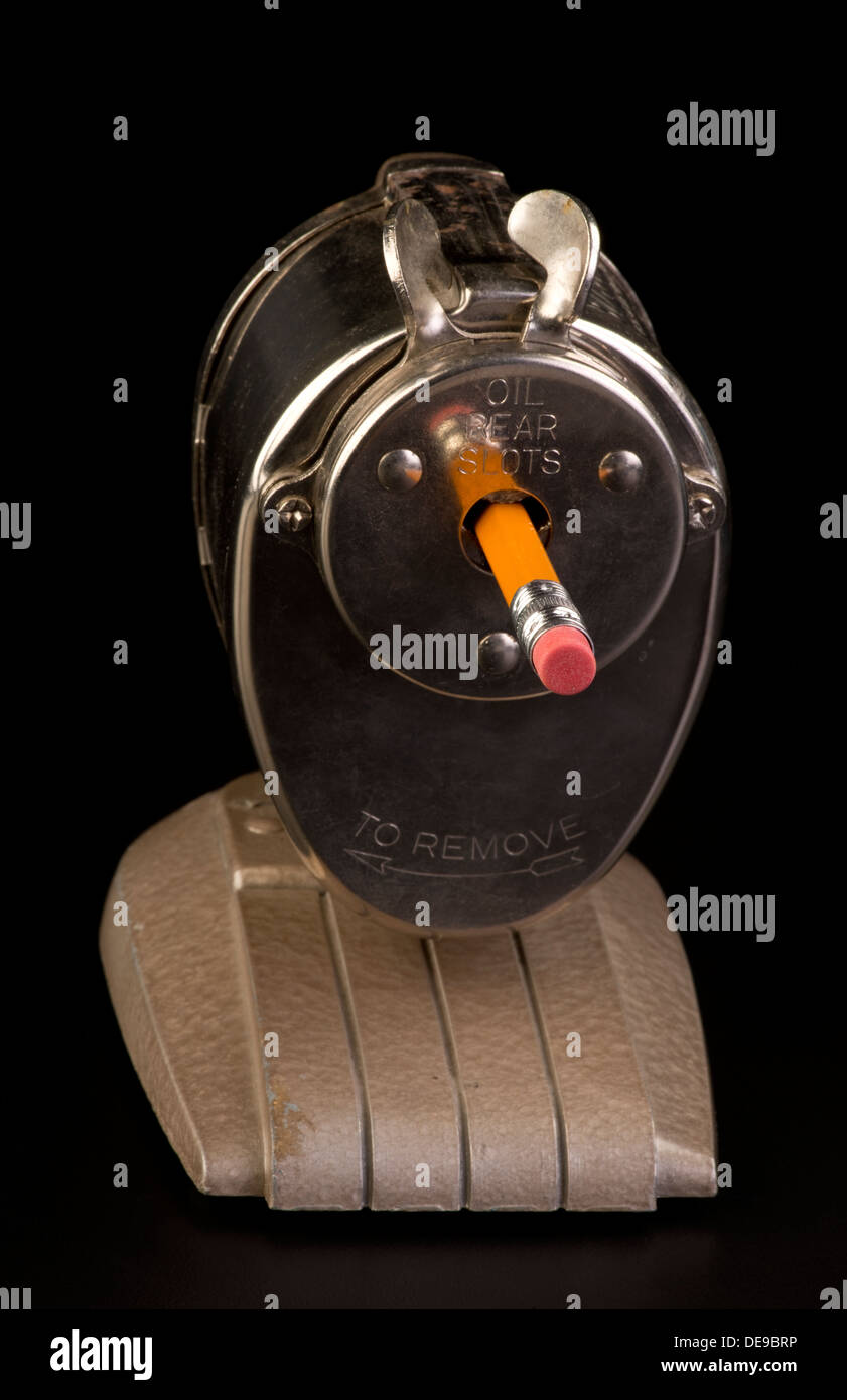 Old pencil sharpener Stock Photo Alamy