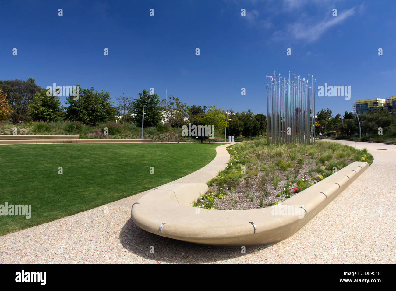 Tongva Park Pathways Stock Photo