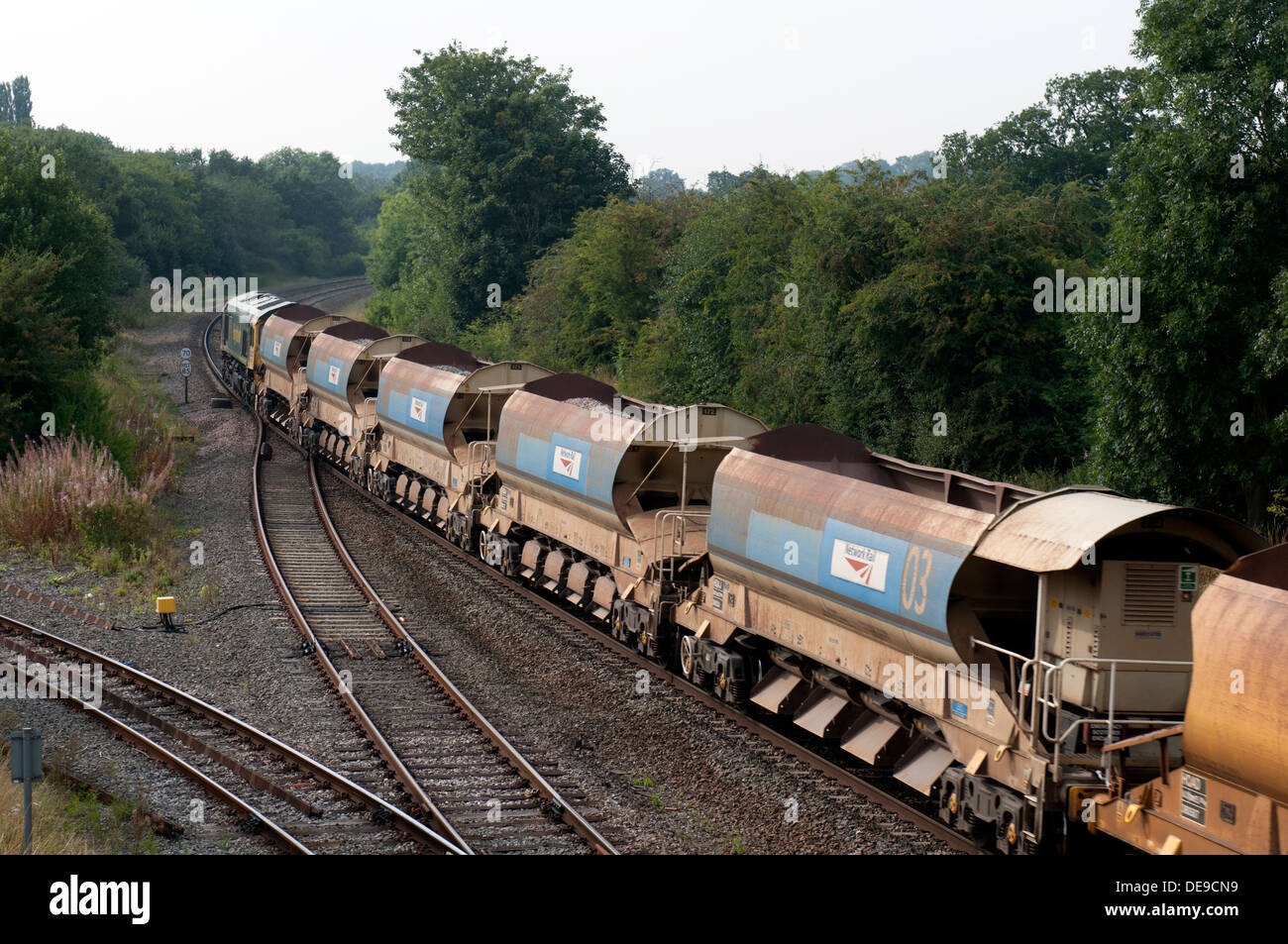 Network Rail ballast train at Hatton, Warwickshire, UK Stock Photo Alamy