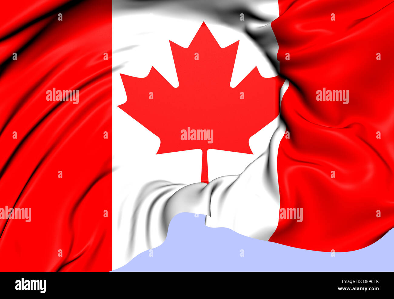 Flag of Canada. Close Up. Stock Photo