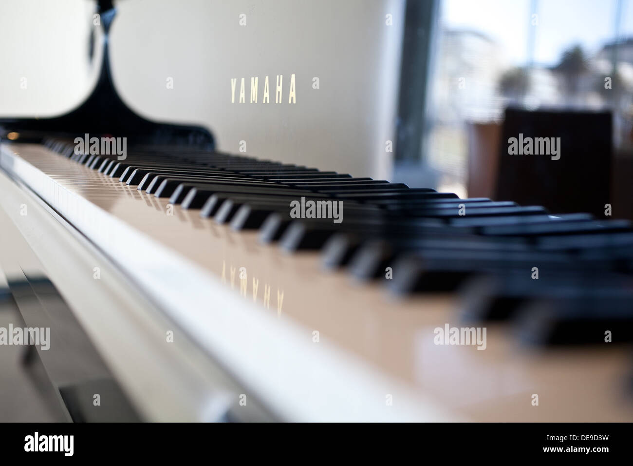 Keys on Yamaha piano Stock Photo