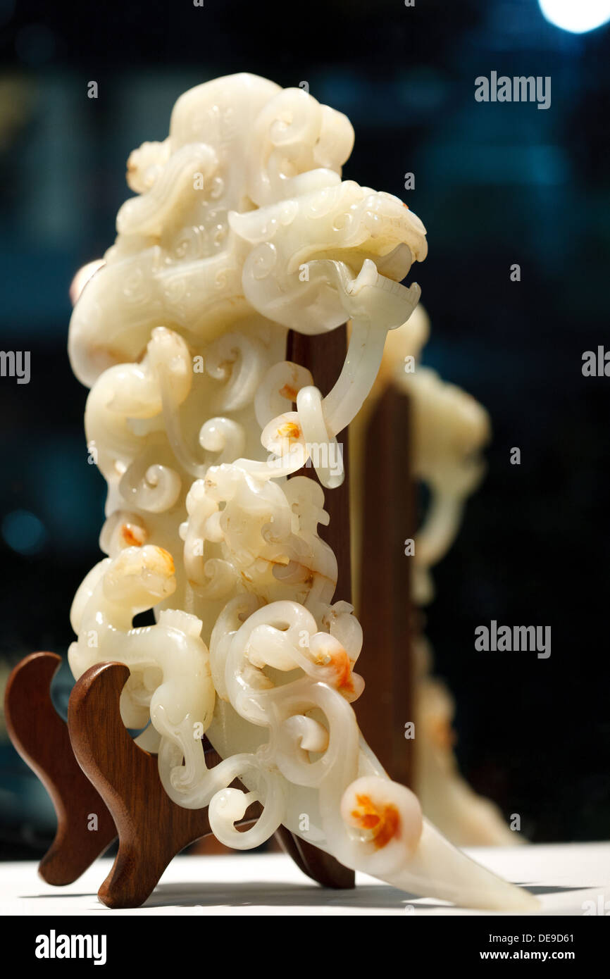Closeup of jade sculpture Stock Photo Alamy