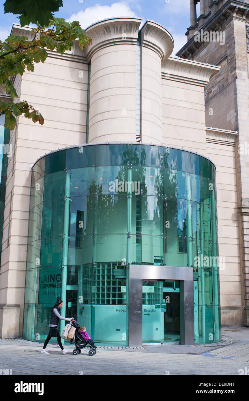 Entrance to the Laing art Gallery Newcastle, north east England, UK