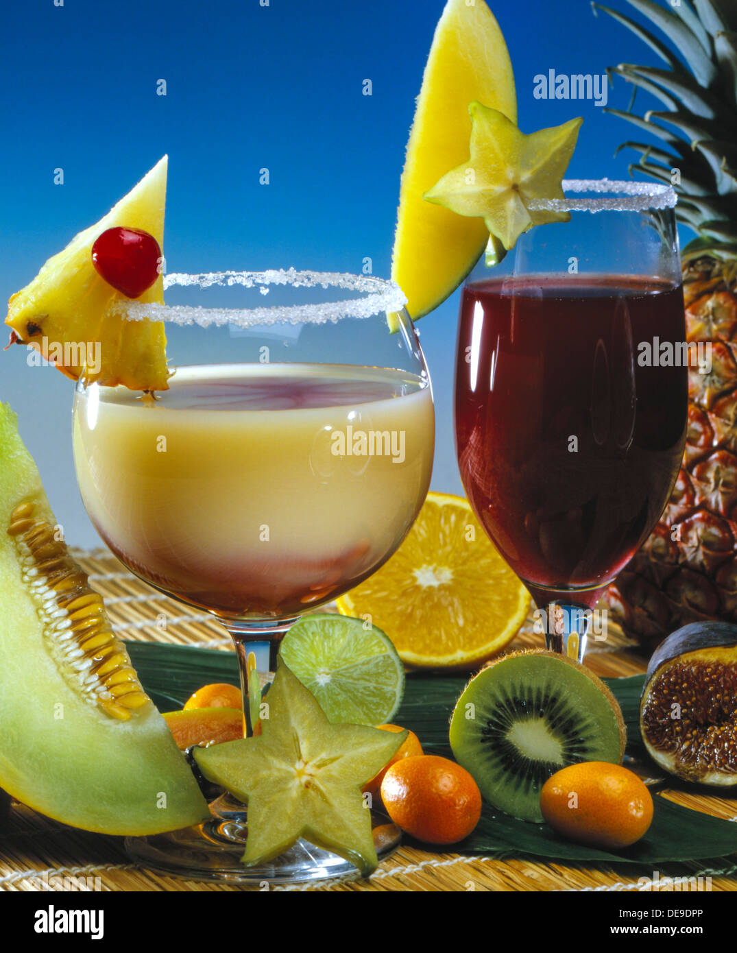 Freshly squeezed fruit juice Stock Photo Alamy