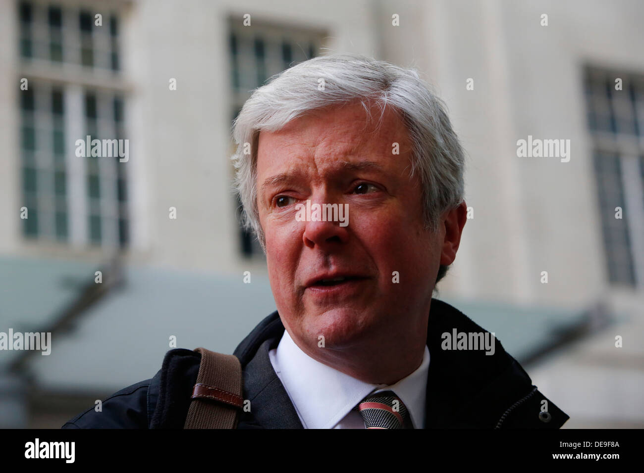 New BBC boss Tony Hall arrives to BBC Broadcasting House for his first