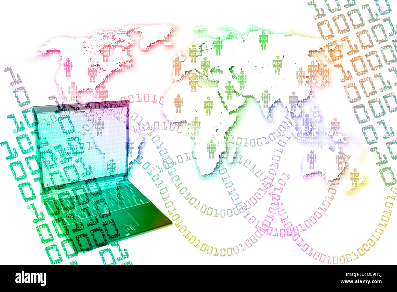 abstract business communication arrow world map digital concept connect ...
