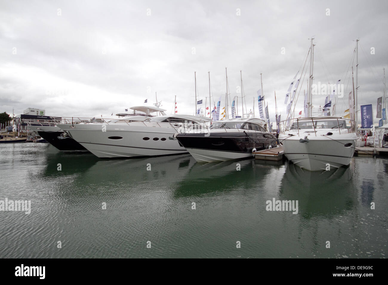 Southampton,UK,13th September 2013,Super yachts at the PSP Southampton boat show©Keith Larby/Alamy Live News Stock Photo