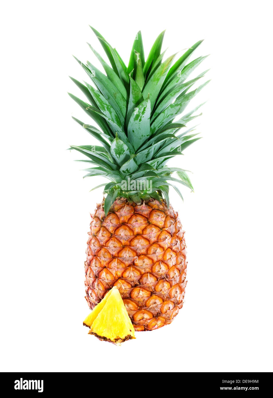 pineapple with slices isolated on white background Stock Photo - Alamy