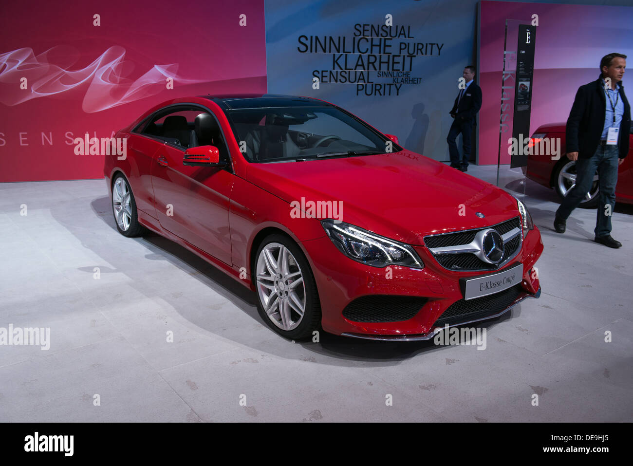 FRANKFURT, GERMANY - SEPTEMBER 11: Frankfurt international motor show (IAA) 2013. Mercedes E-Class Coupe Stock Photo