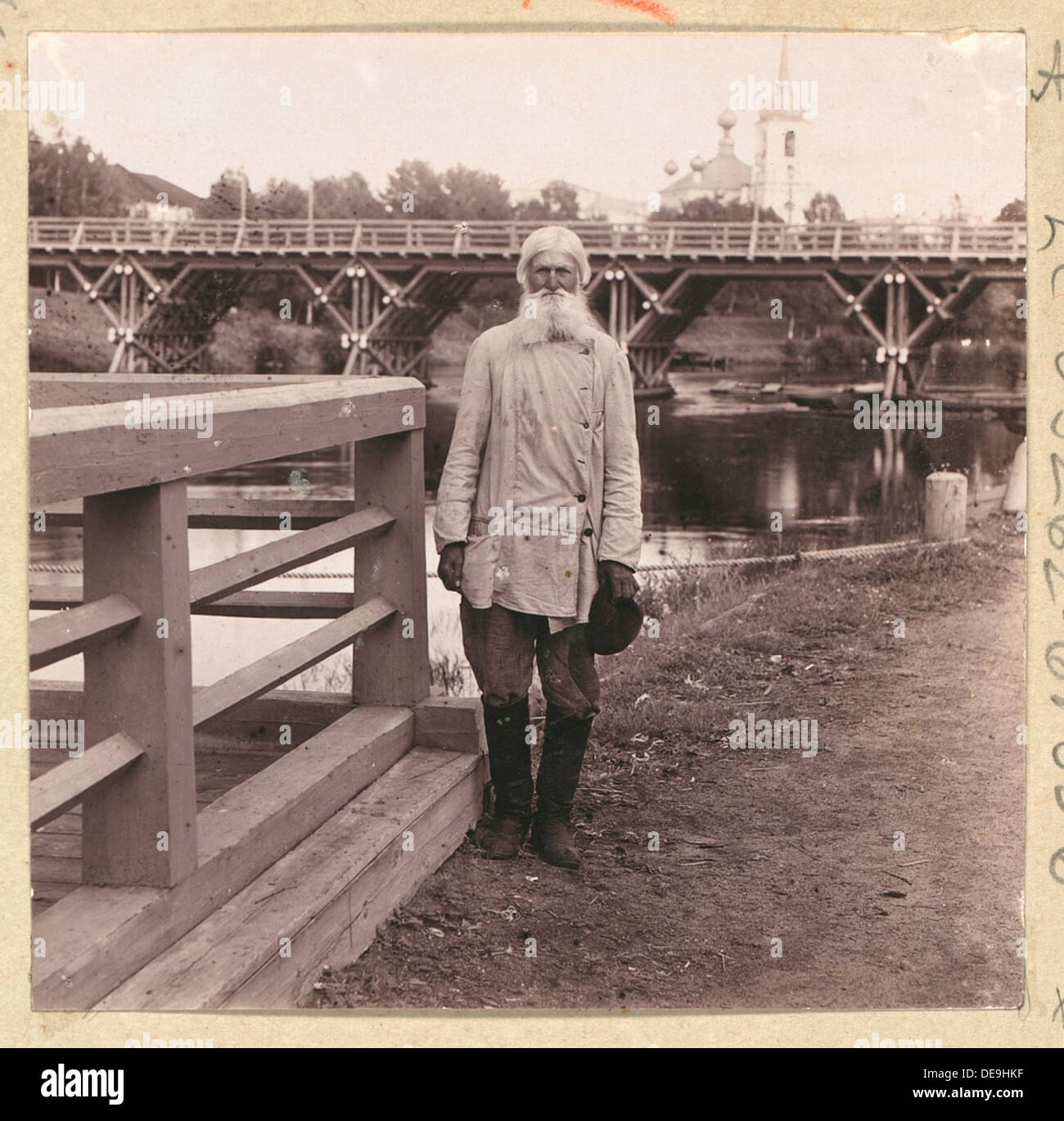 Type of Olonetsk man in Vytegra. [Russian Empire] (LOC) Stock Photo