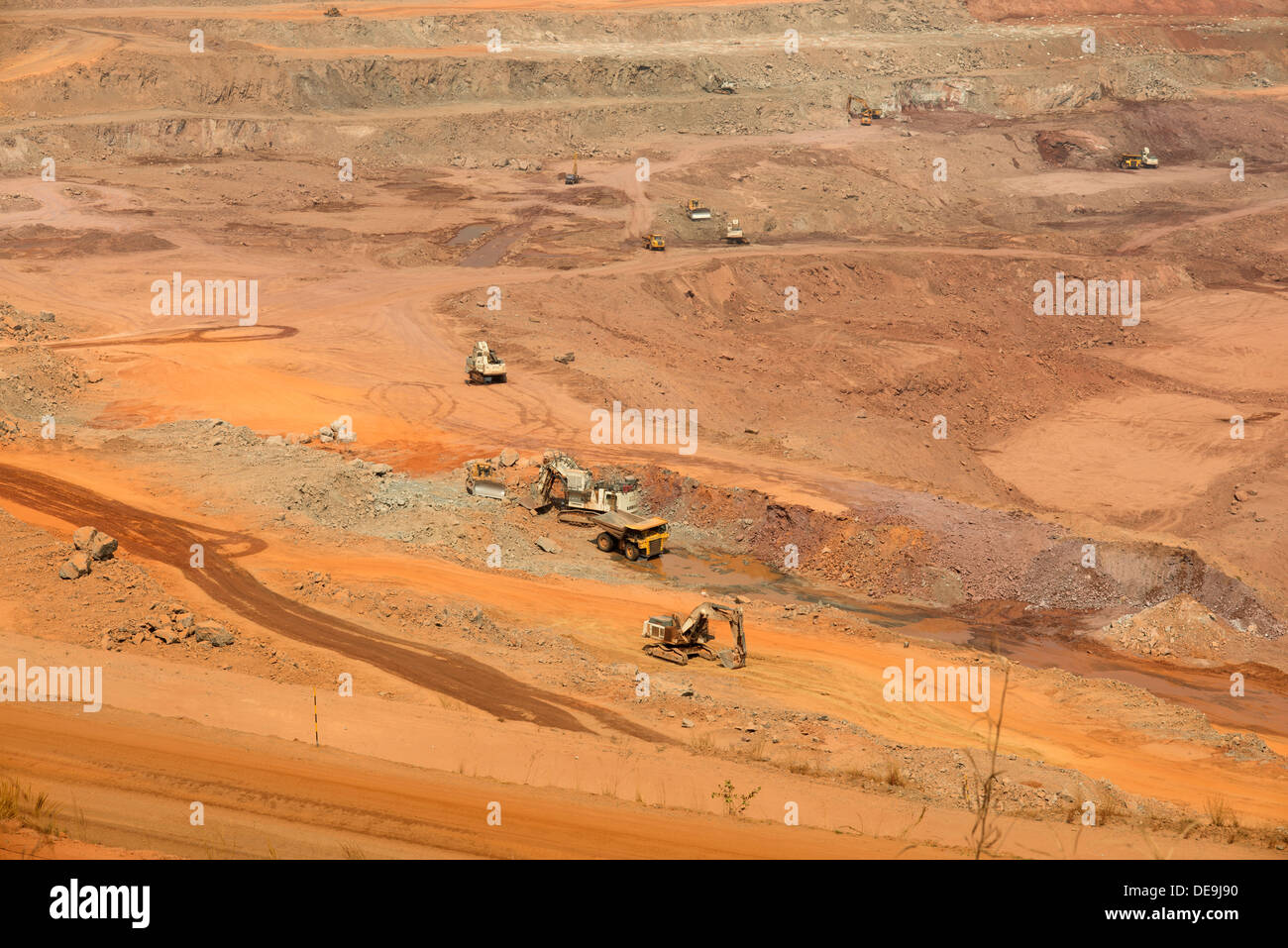 open cast diamond mine, Catoca, Angola Stock Photo