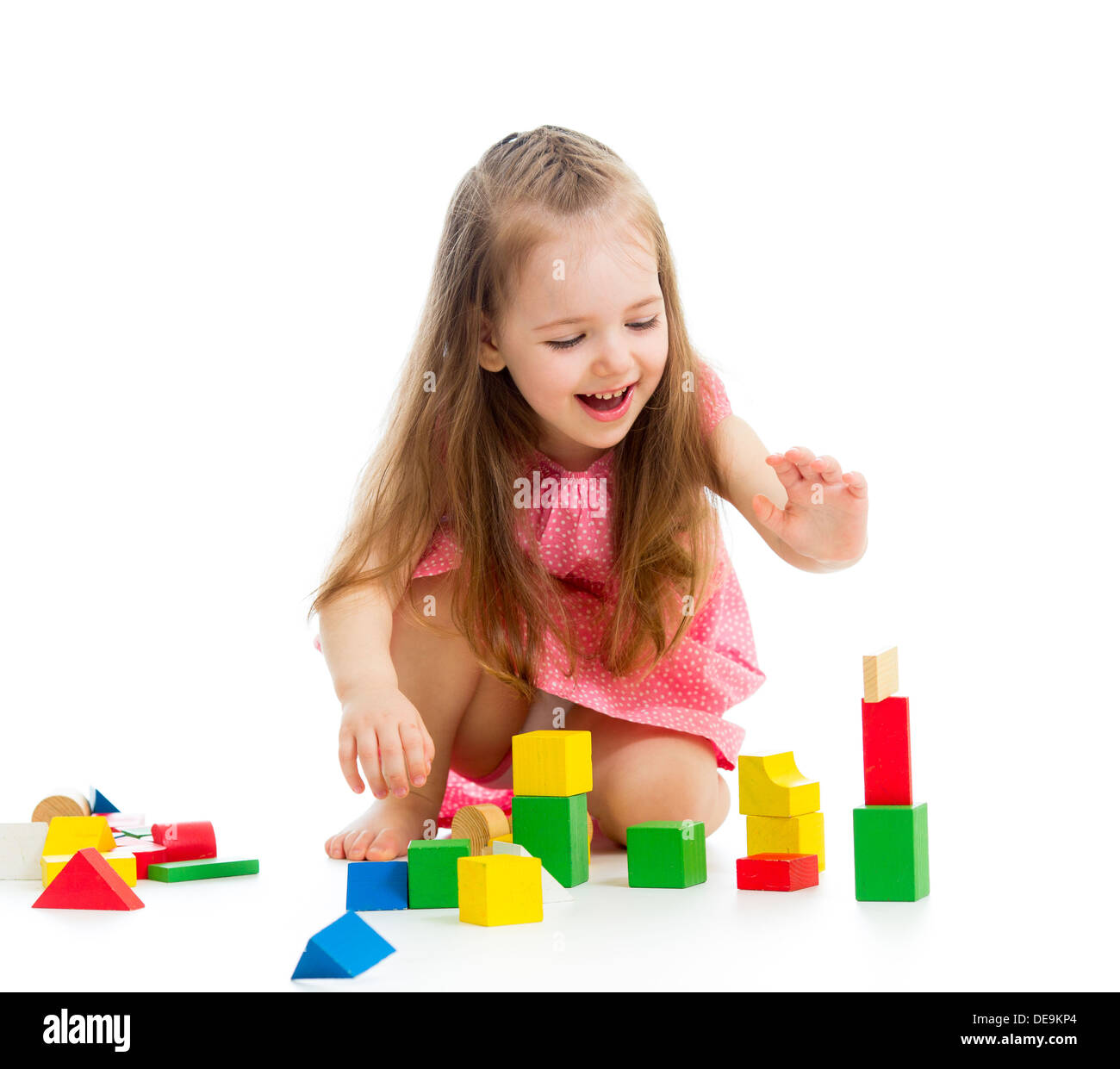 kid girl playing with toys Stock Photo Alamy