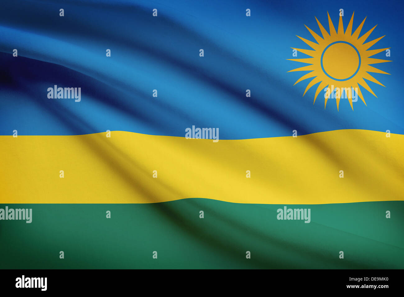 Waving rwandese flag hi-res stock photography and images - Alamy