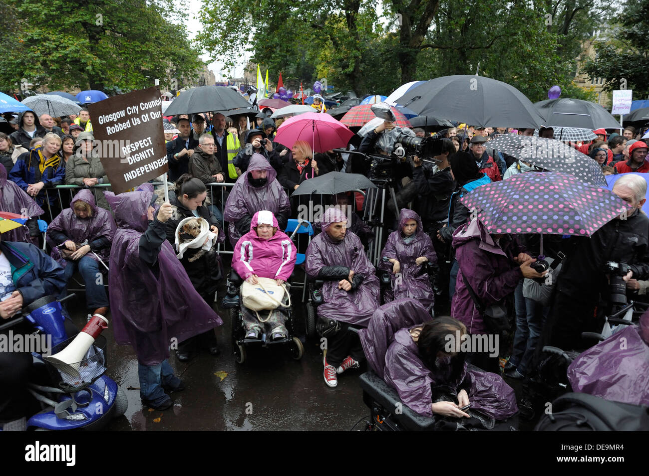 Anti Cuts Rally in Glasgow Stock Photo