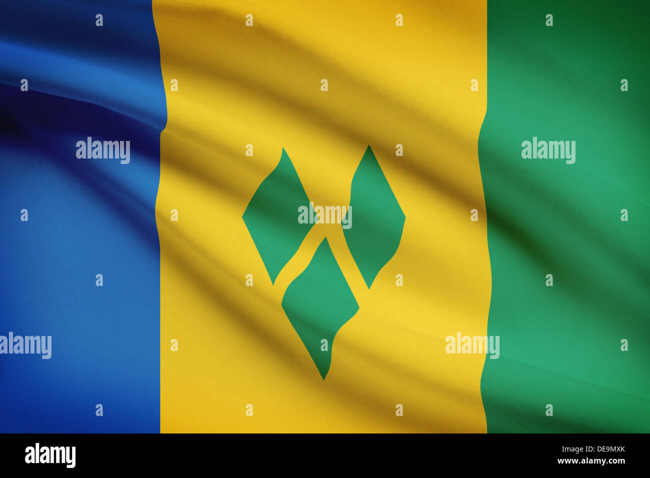 Waving vincentian flag hires stock photography and images Alamy