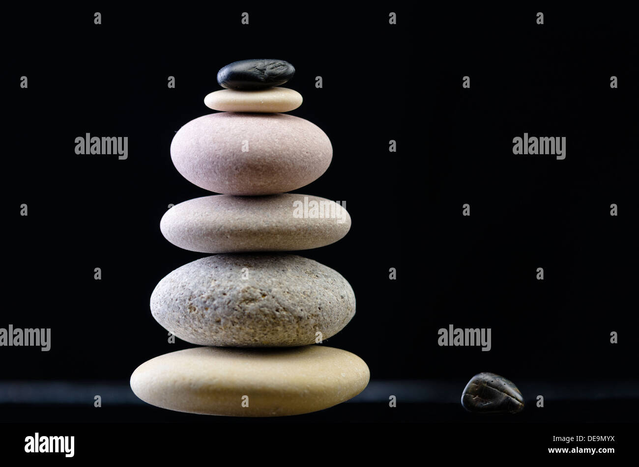 Balanced Stone Pile Stock Photo