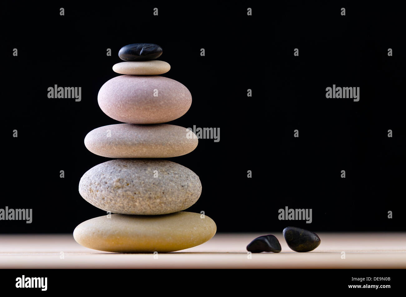 Balanced Stone Pile Stock Photo