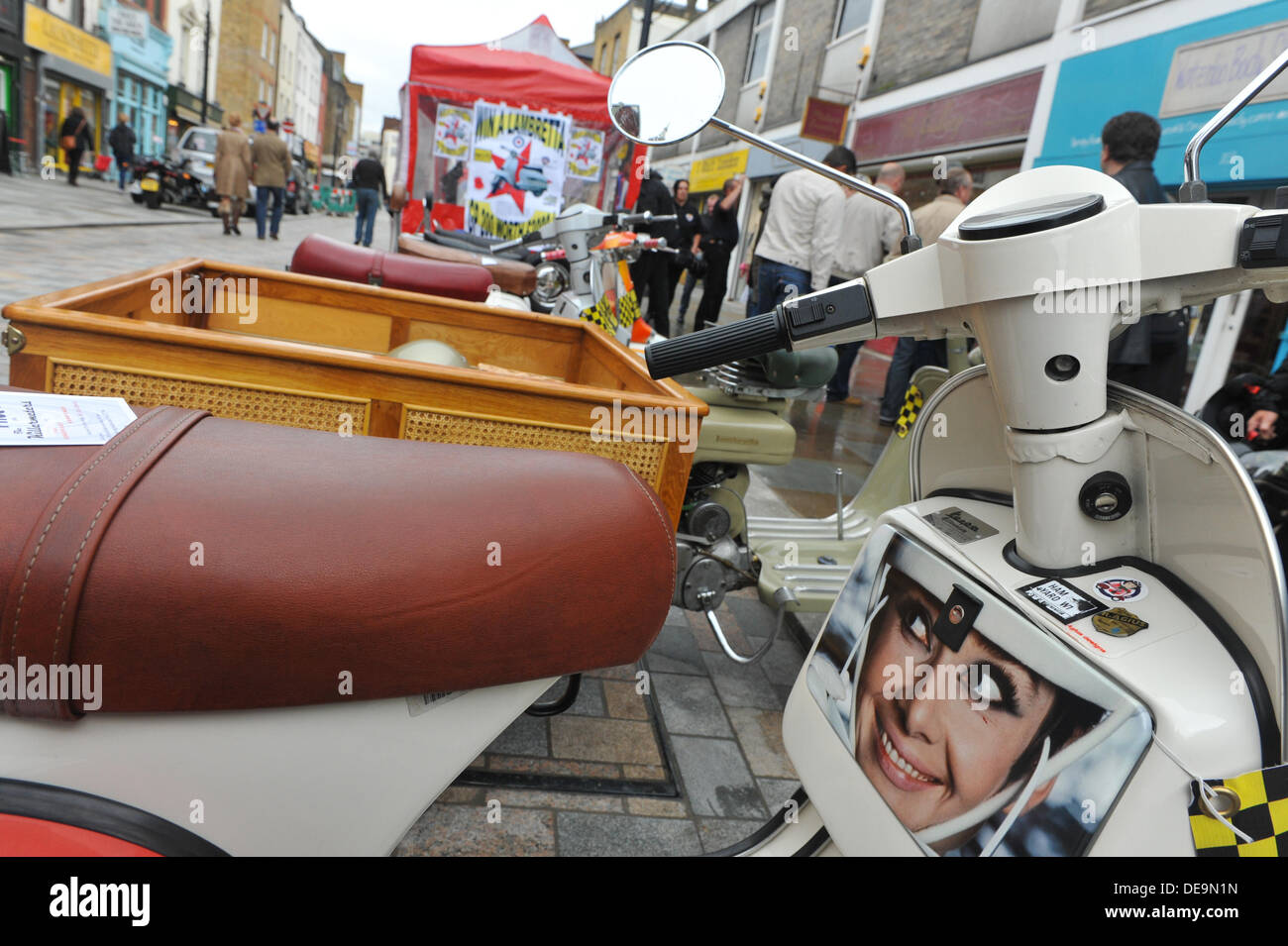 Lower Marsh, Waterloo, London, UK. 14th September 2013. Scooters at the
