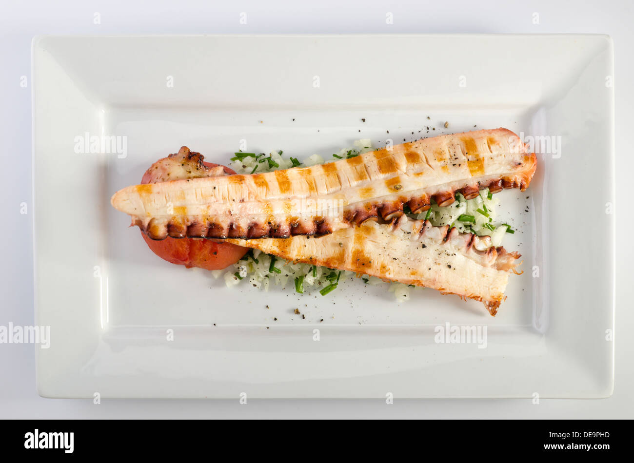 Grilled octopus Stock Photo