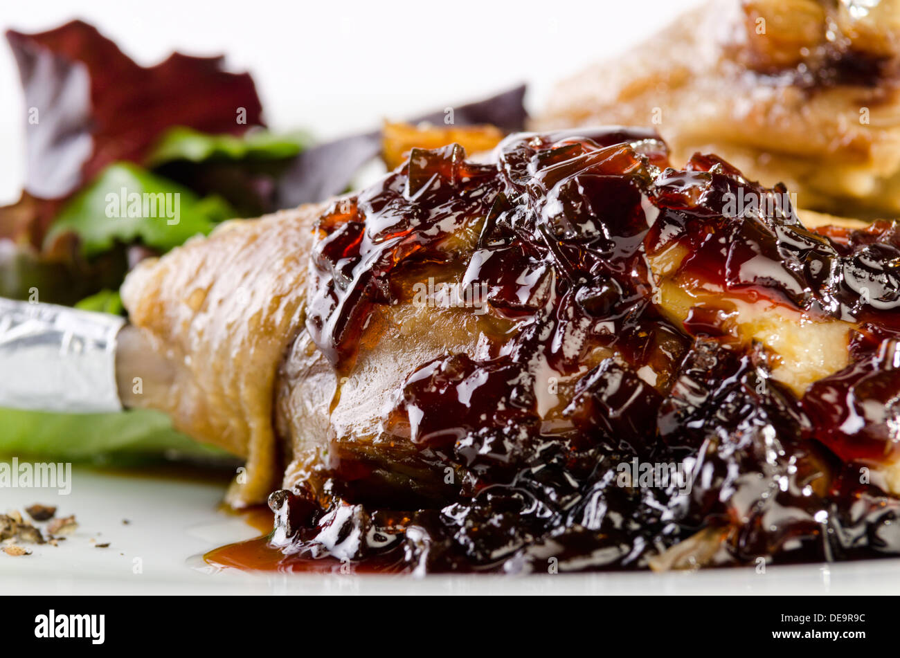 Roast duck legs Stock Photo - Alamy