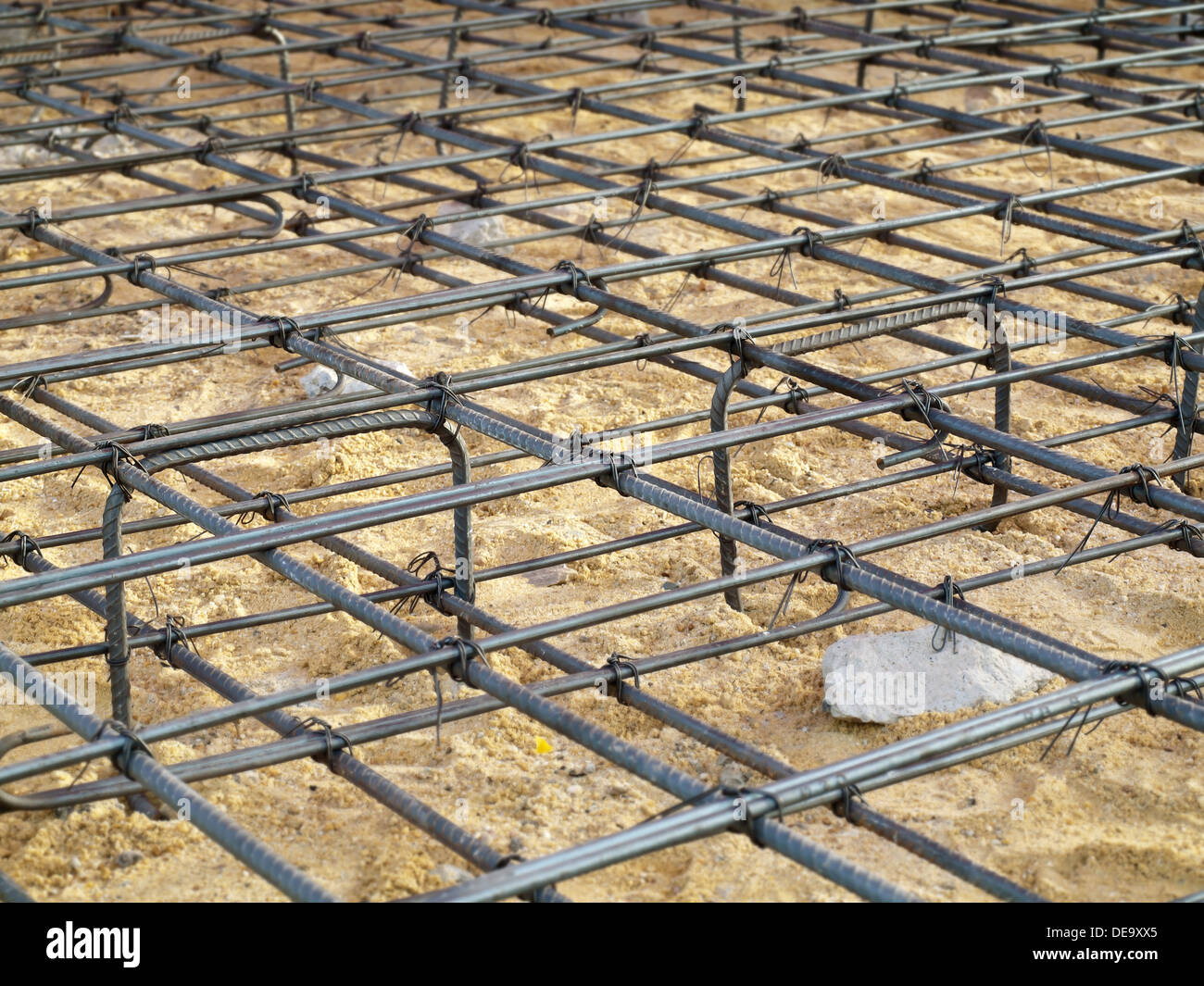 Reinforcing Steel Bars Concrete Formwork Stock Photos & Reinforcing