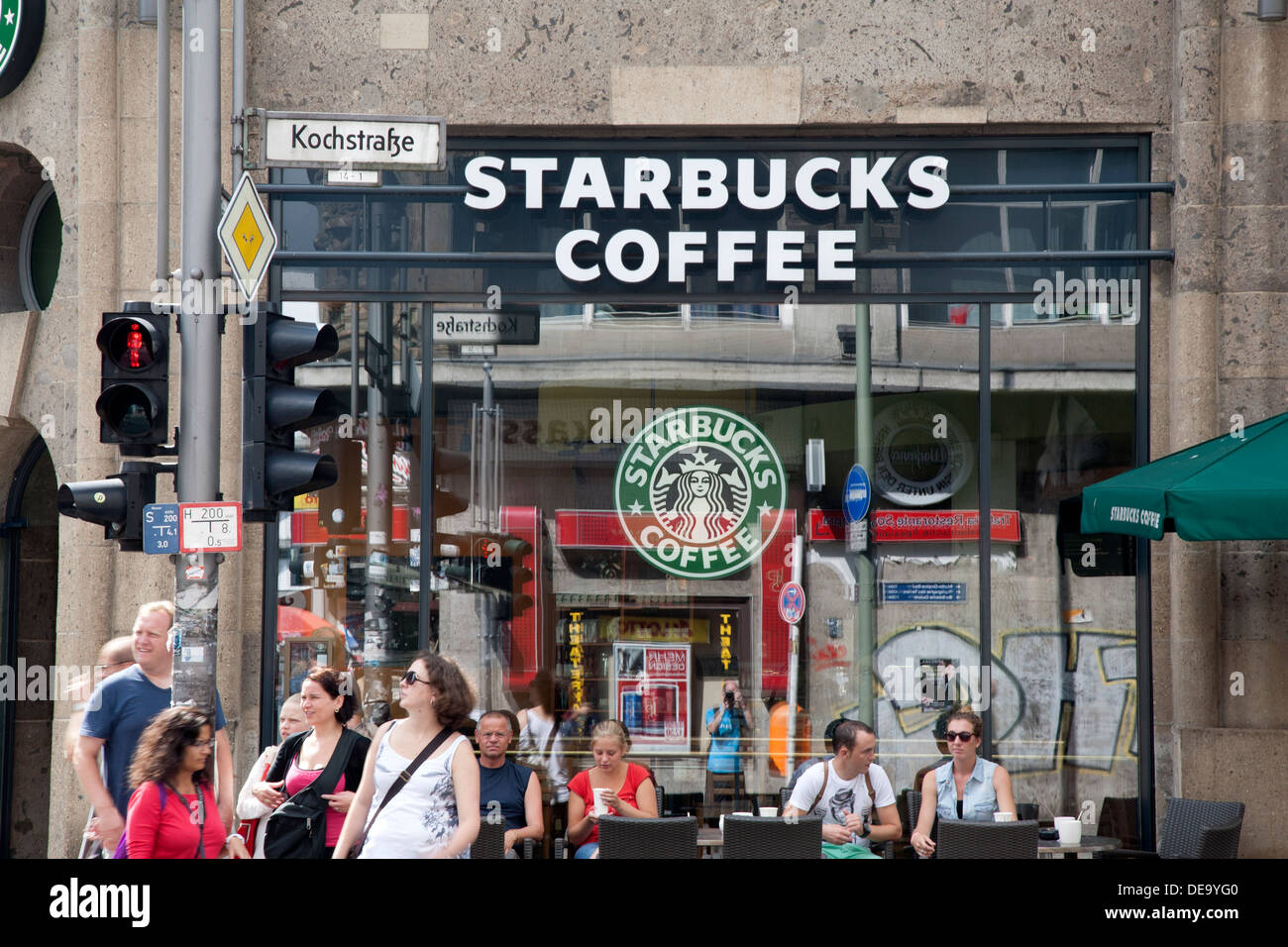 Starbucks Coffee Shop At Checkpoint Charlie Berlin Germany Stock Photo Alamy