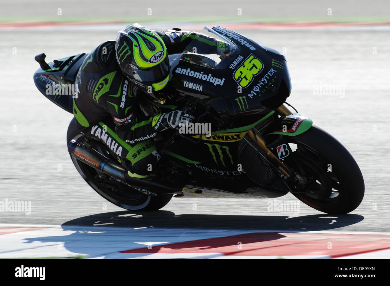 Misano,Italia. September 14th 2013.Cal Crutchlow (Monster Yamaha Tech3) during the Qualifying sessions at Misano circuit Credit:  Gaetano Piazzolla/Alamy Live News Stock Photo