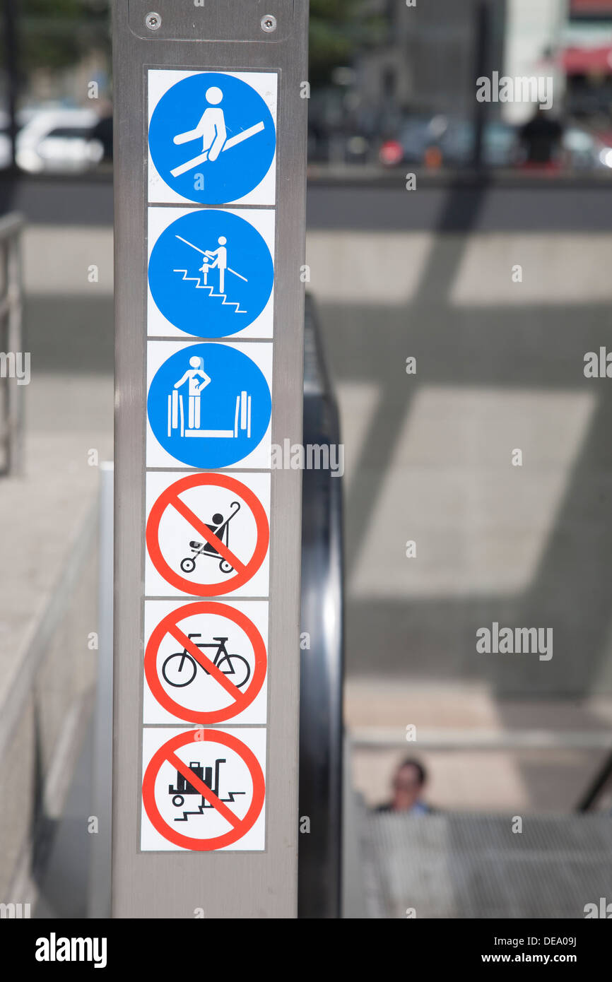 Rules for entering the Railway Station in Berlin, Germany Stock Photo ...