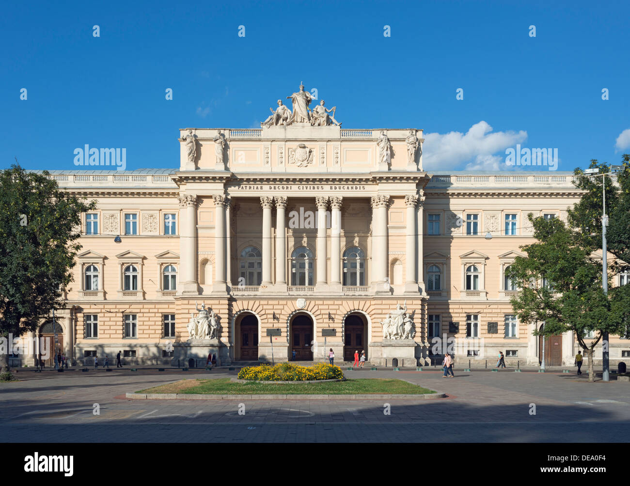 Main building of Lviv University (1877–1881), former Galician Sejm Stock Photo