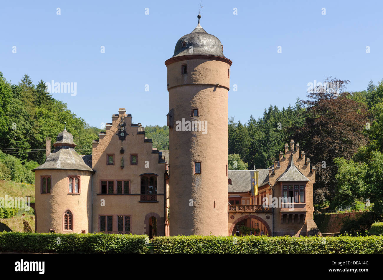 Castle Mespelbrunn (16.c..) in Spessart mountains, Bavaria, Germany Stock Photo