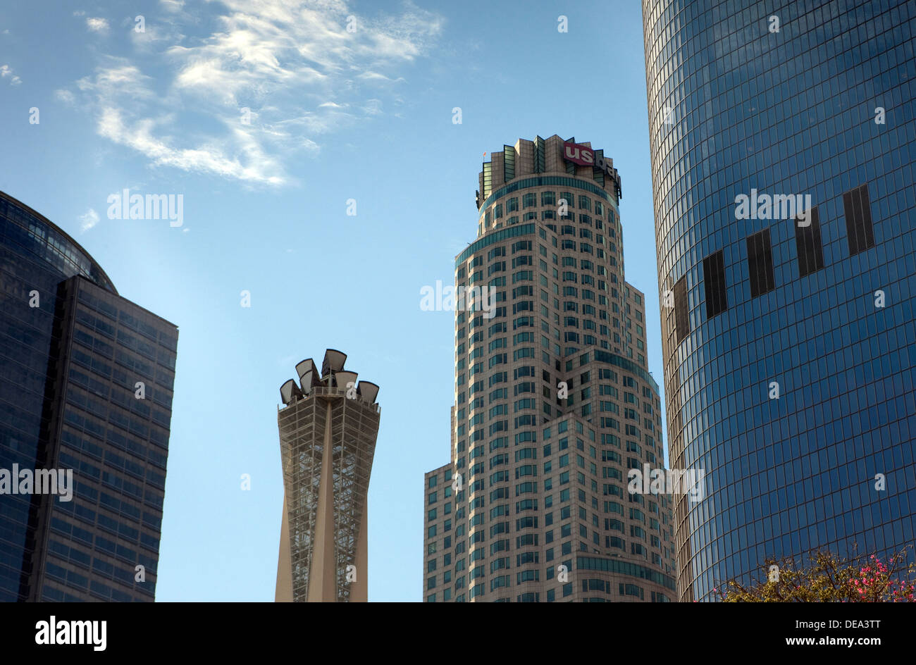 A view of the top of the AT&T switching station in front of the US ...