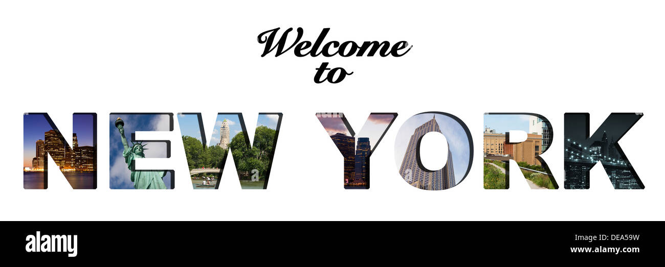 to New York text collage Stock Photo 60460005 Alamy