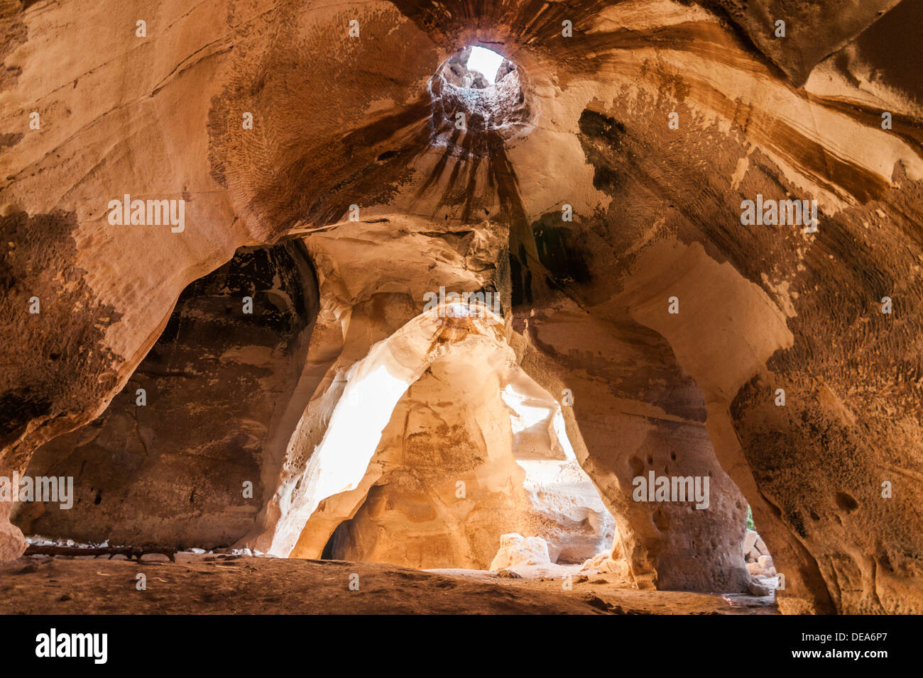 Bell caves near Luzit, Israel. Caves were used as a quarry for hundreds ...