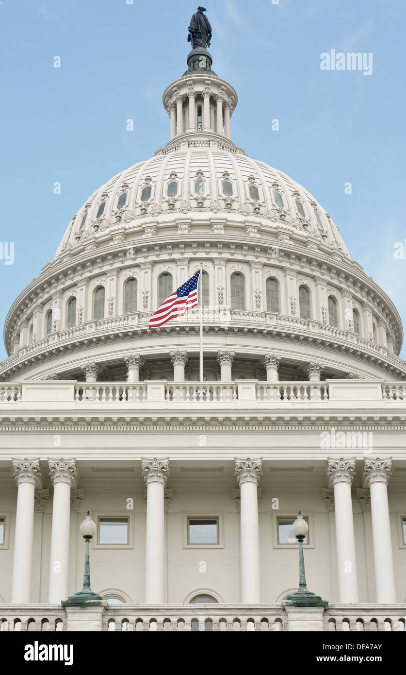 West Front of United States Capitol in Washington Stock Photo