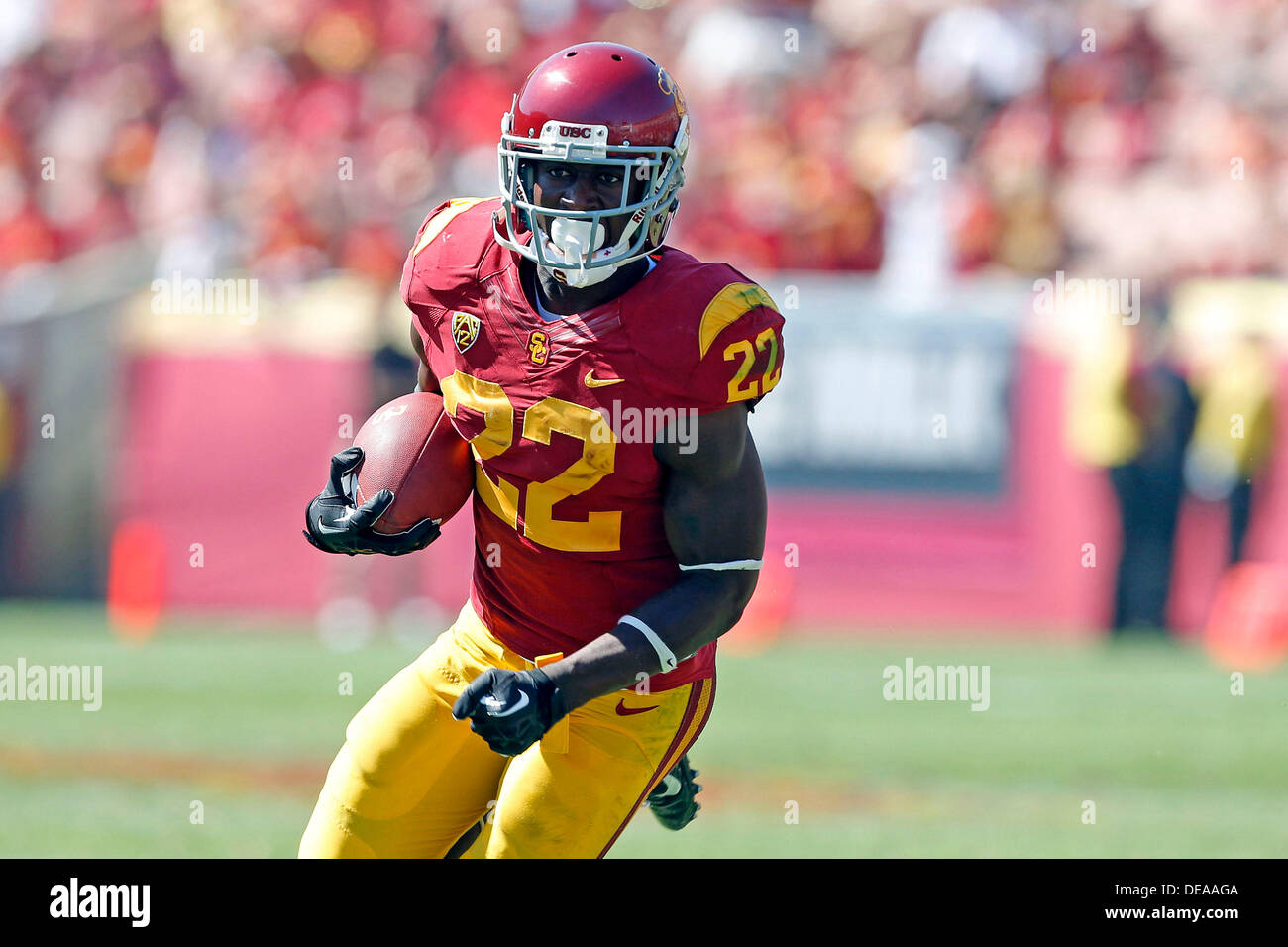 September 14, 2013: USC Trojans running back Justin Davis #22 