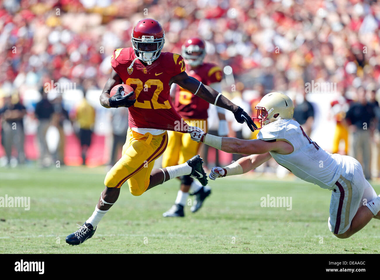 September 14, 2013: USC Trojans running back Justin Davis #22 