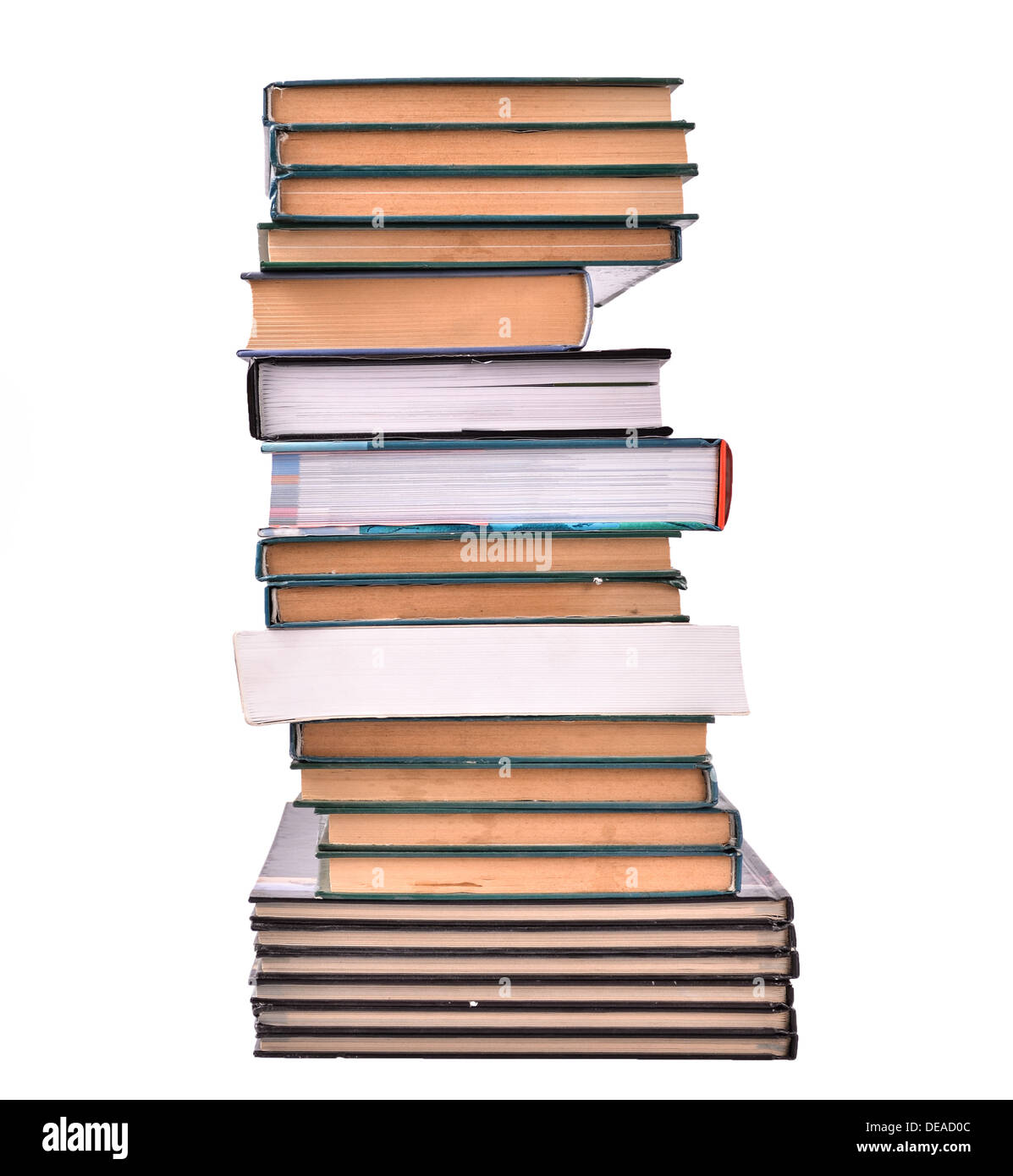 Book stack isolated Stock Photo - Alamy