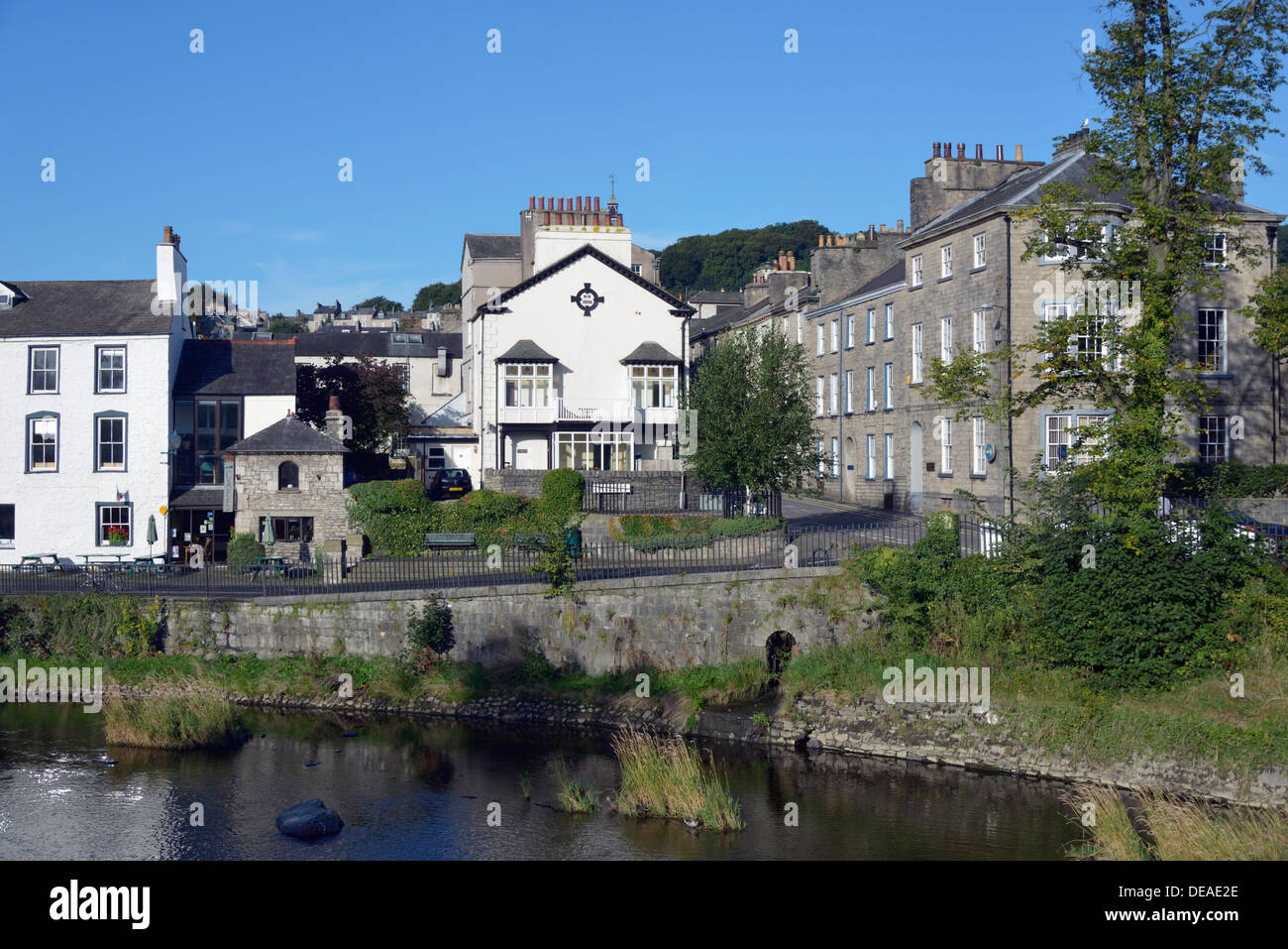 The River Kent, Waterside and Lowther Street, Kendal, Cumbria, England