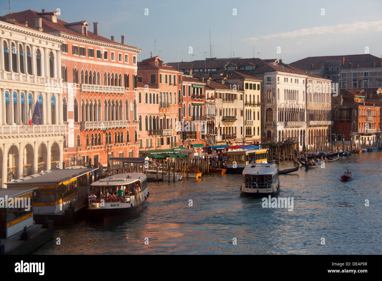 Vaporeto boats at the Grand Channel in Venice Stock Photo - Alamy