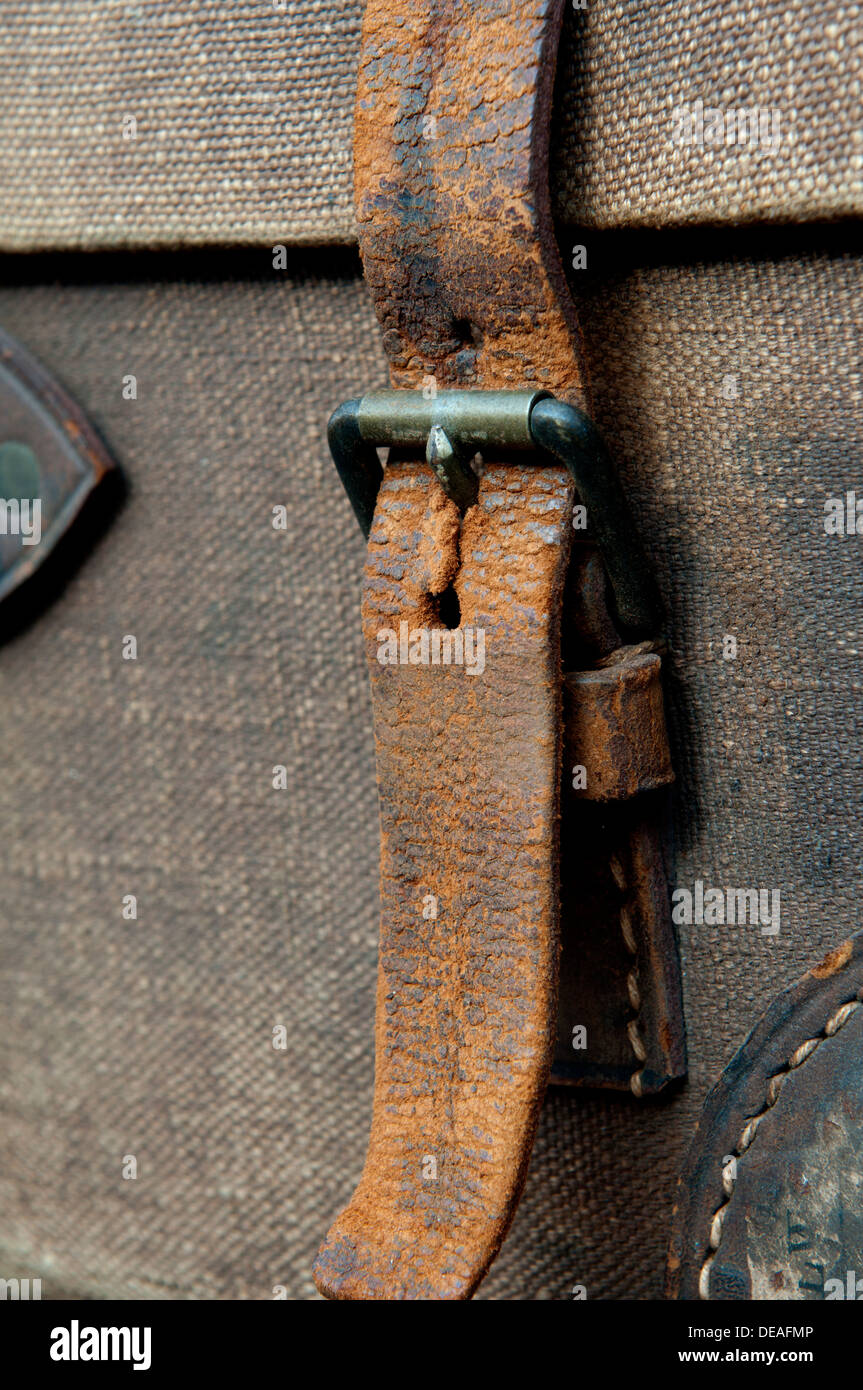 Severn Valley Railway, old suitcase on Kidderminster station Stock Photo