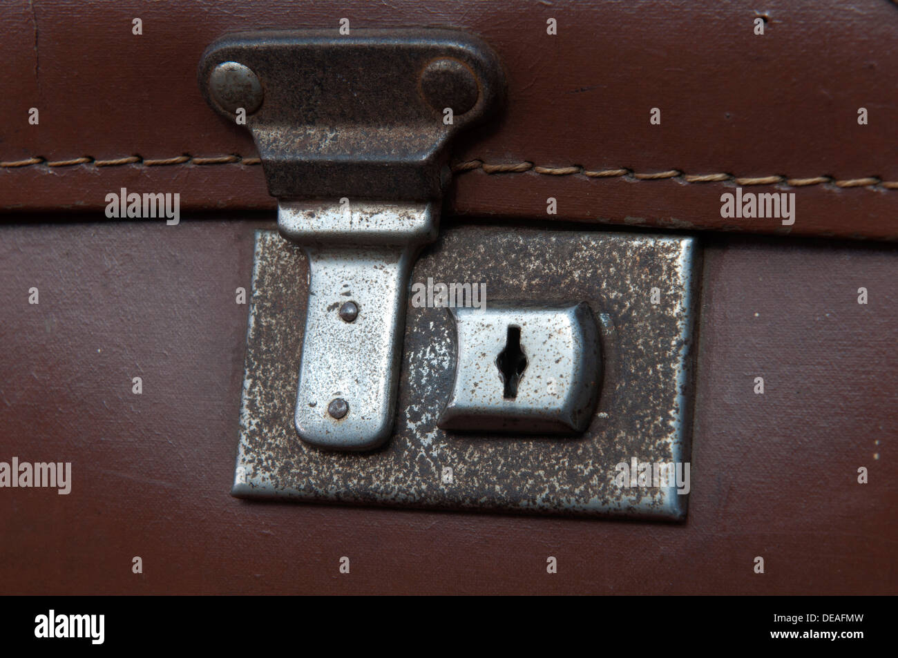 Severn Valley Railway, old suitcase on Kidderminster station Stock Photo