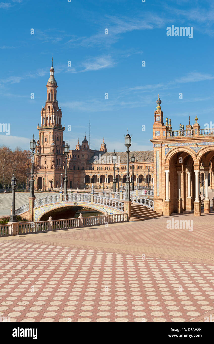 Plaza de Espana Sevilla Stock Photo