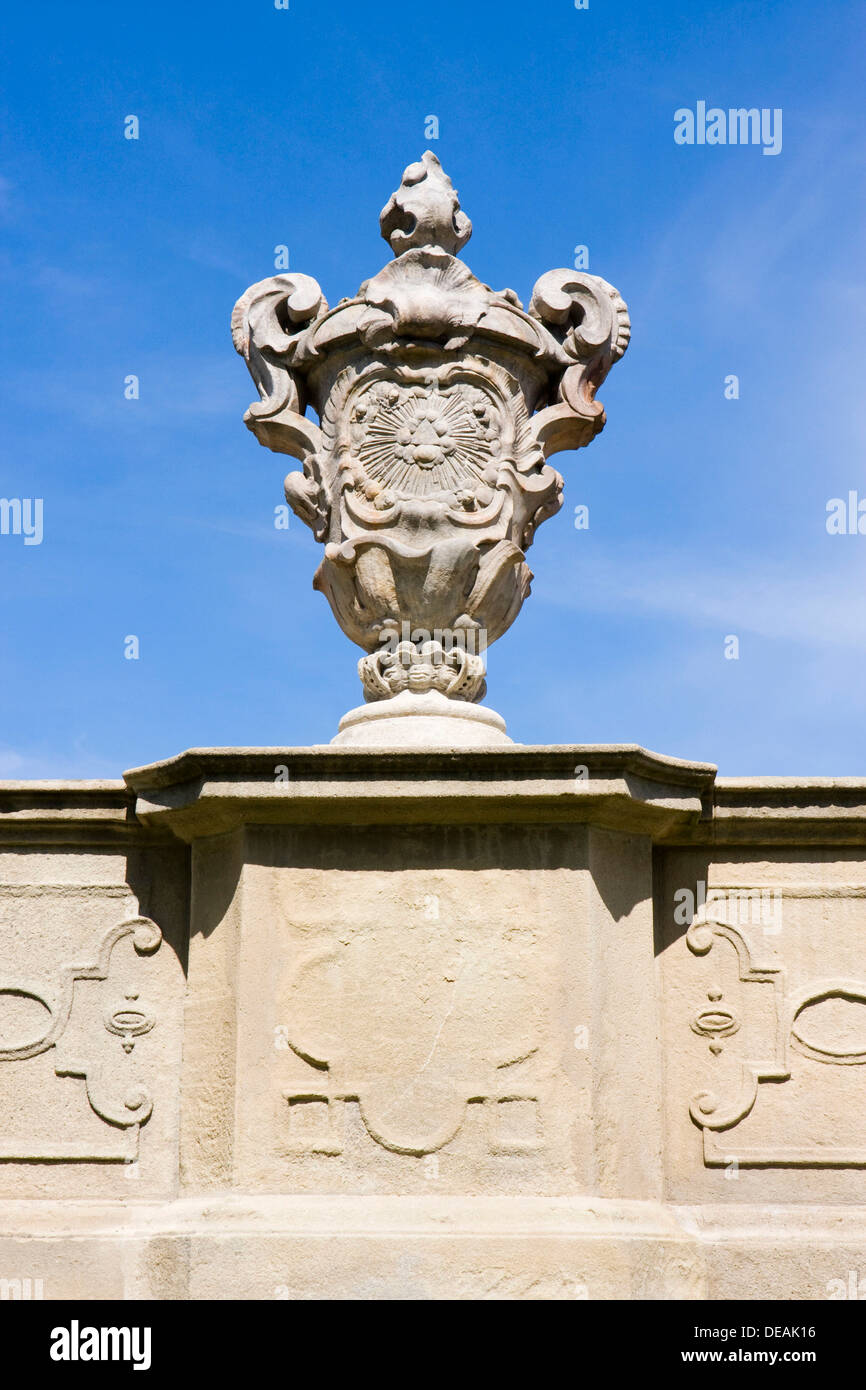 Vase In Baroque Cemetery National Monument Strilky Kromeriz