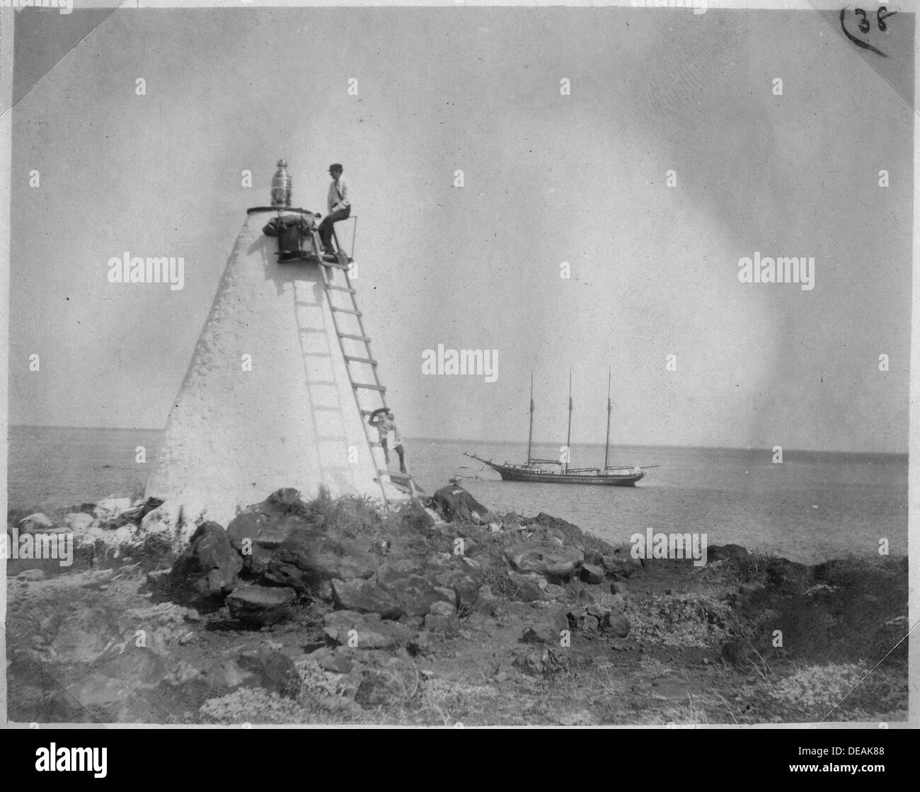 No. 38. Mahukona Light-Station. View looking NW. by N 296065 Stock Photo