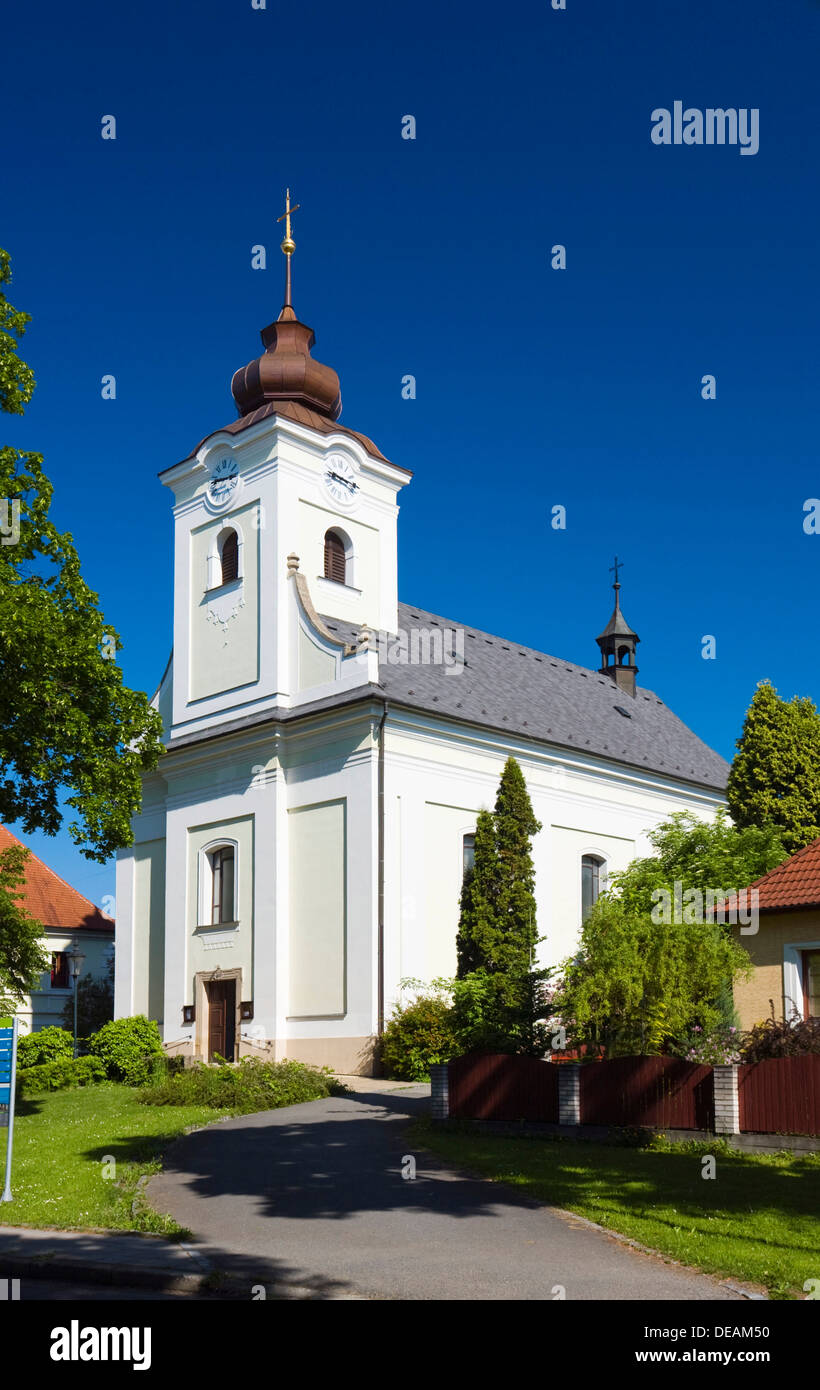 Parish church of St. Joseph, 1810 - 1813, Lukov, Zlin district, Zlin region, Czech Republic, Europe Stock Photo