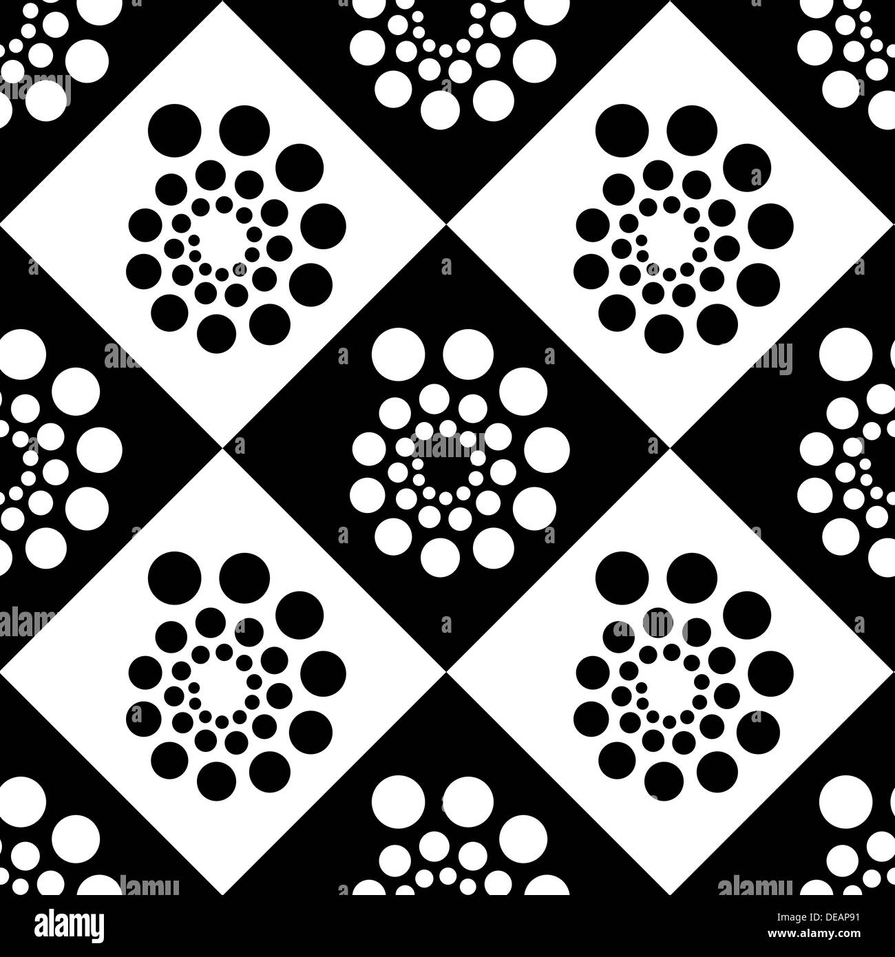 Geometrical signs - circles and squares. High contrast retro seamless  pattern in black and white. Vector illustration Stock Vector Image & Art -  Alamy